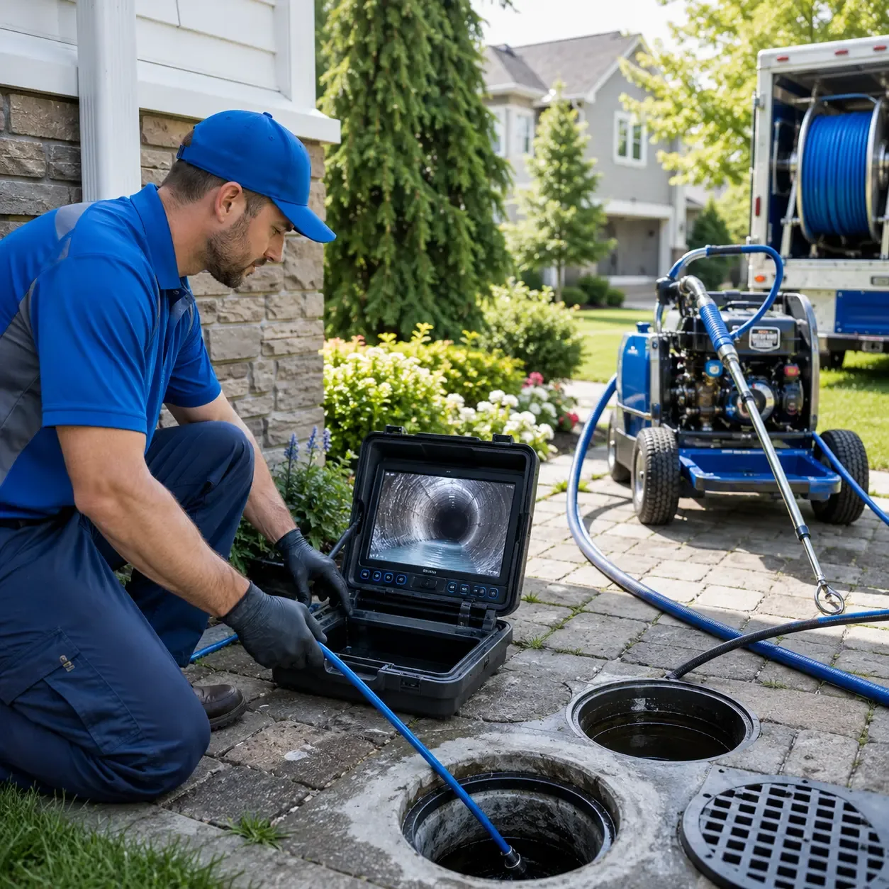 Outdoor drain cleaning professionals serving Henderson, TX